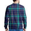 Blue Plaid Tartan Print Men's Sweatshirt-grizzshop