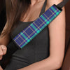 Blue Plaid Tartan Print Seat Belt Cover-grizzshop