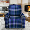 Blue Plaid Tartan Recliner Cover-grizzshop