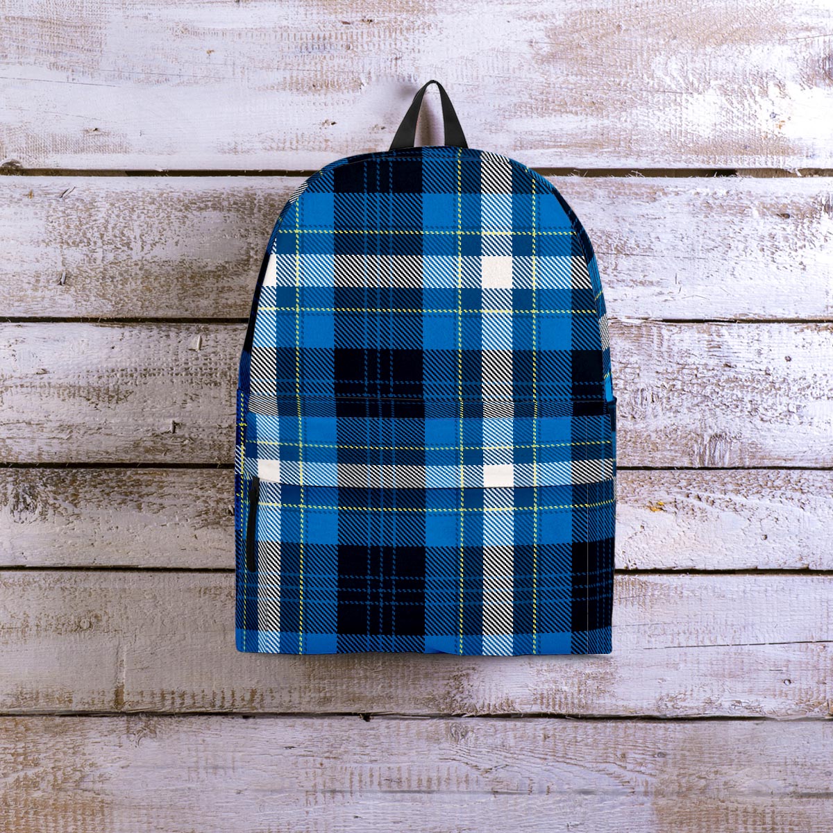 Blue Plaid Tartan Scottish Backpack-grizzshop