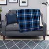 Blue Plaid Tartan Scottish Blanket-grizzshop