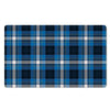 Blue Plaid Tartan Scottish Door Mat-grizzshop