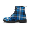 Blue Plaid Tartan Scottish Men's Boots-grizzshop