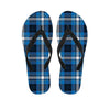 Blue Plaid Tartan Scottish Men's Flip Flops-grizzshop