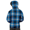 Blue Plaid Tartan Scottish Men's Hoodie-grizzshop