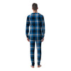 Blue Plaid Tartan Scottish Men's Pajamas-grizzshop