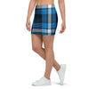 Blue Plaid Tartan Scottish Mini Skirt-grizzshop