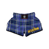 Blue Plaid Tartan Scottish Muay Thai Boxing Shorts-grizzshop