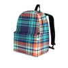 Blue Plaid Tartan Scottish Print Backpack-grizzshop