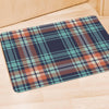 Blue Plaid Tartan Scottish Print Door Mat-grizzshop