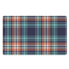 Blue Plaid Tartan Scottish Print Door Mat-grizzshop