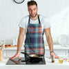 Blue Plaid Tartan Scottish Print Men's Apron-grizzshop