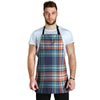 Blue Plaid Tartan Scottish Print Men's Apron-grizzshop