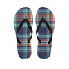 Blue Plaid Tartan Scottish Print Men's Flip Flops-grizzshop