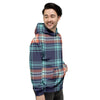 Blue Plaid Tartan Scottish Print Men's Hoodie-grizzshop