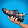 Blue Plaid Tartan Scottish Print Men's Sneakers-grizzshop