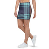 Blue Plaid Tartan Scottish Print Mini Skirt-grizzshop