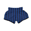 Blue Plaid Tartan Scottish Print Muay Thai Boxing Shorts-grizzshop