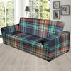 Blue Plaid Tartan Scottish Print Sofa Cover-grizzshop