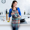 Blue Plaid Tartan Scottish Print Women's Apron-grizzshop