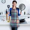 Blue Plaid Tartan Scottish Print Women's Apron-grizzshop