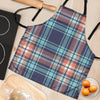 Blue Plaid Tartan Scottish Print Women's Apron-grizzshop