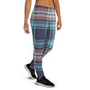 Blue Plaid Tartan Scottish Print Women's Joggers-grizzshop