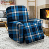 Blue Plaid Tartan Scottish Recliner Cover-grizzshop