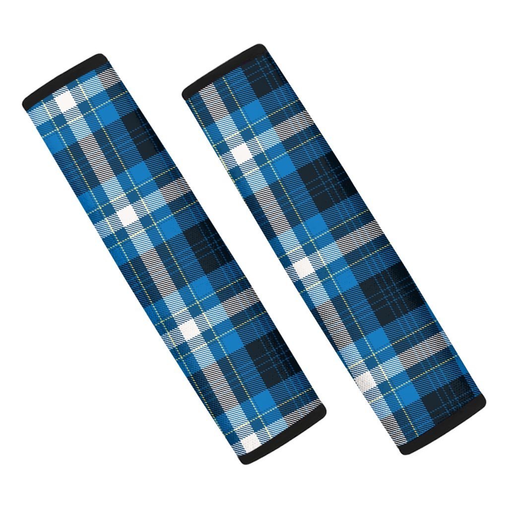 Blue Plaid Tartan Scottish Seat Belt Cover-grizzshop