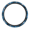 Blue Plaid Tartan Scottish Steering Wheel Cover-grizzshop