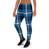 Blue Plaid Tartan Scottish Women's Joggers-grizzshop