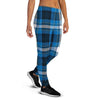 Blue Plaid Tartan Scottish Women's Joggers-grizzshop