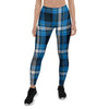 Blue Plaid Tartan Scottish Women's Leggings-grizzshop