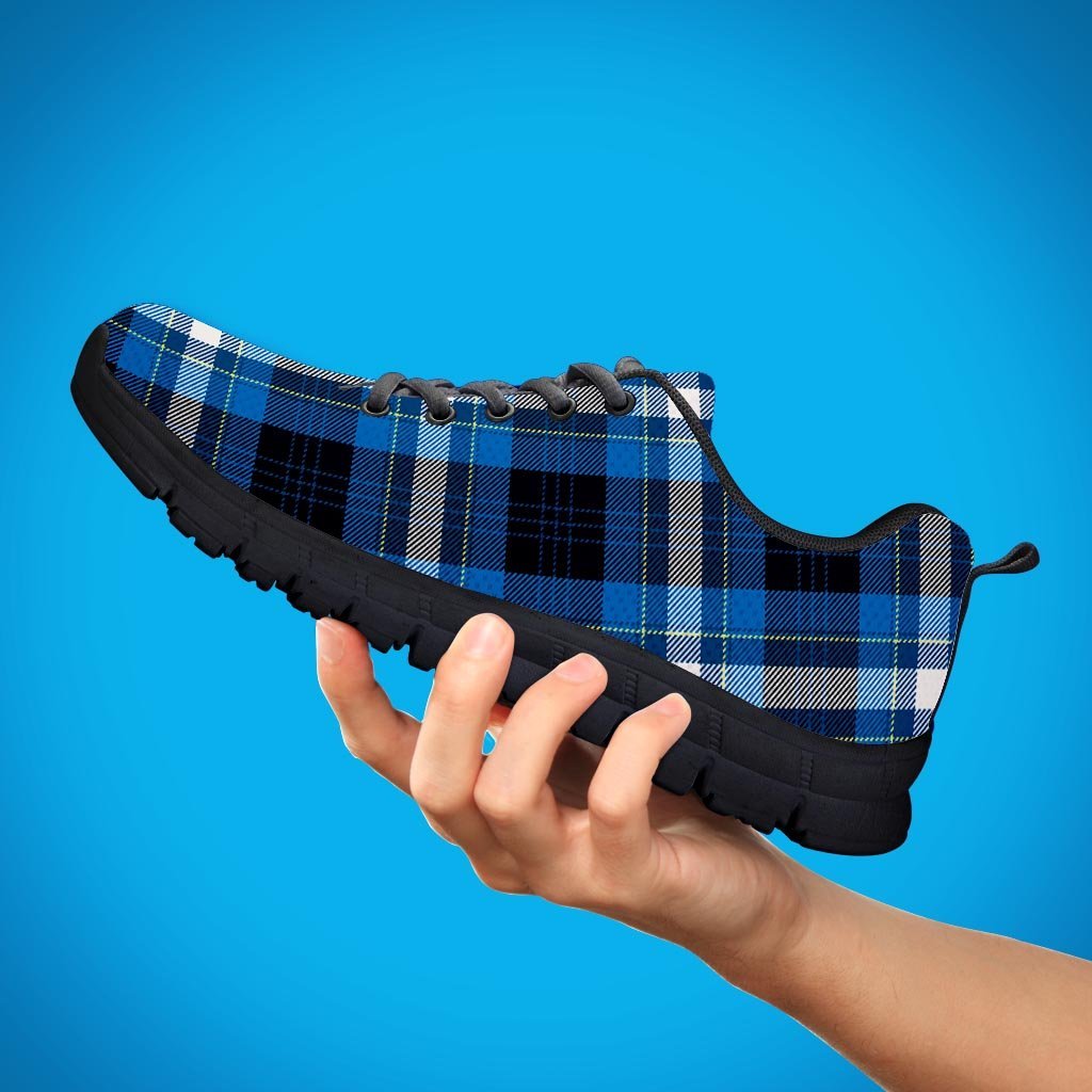 Blue Plaid Tartan Scottish Women's Sneakers-grizzshop