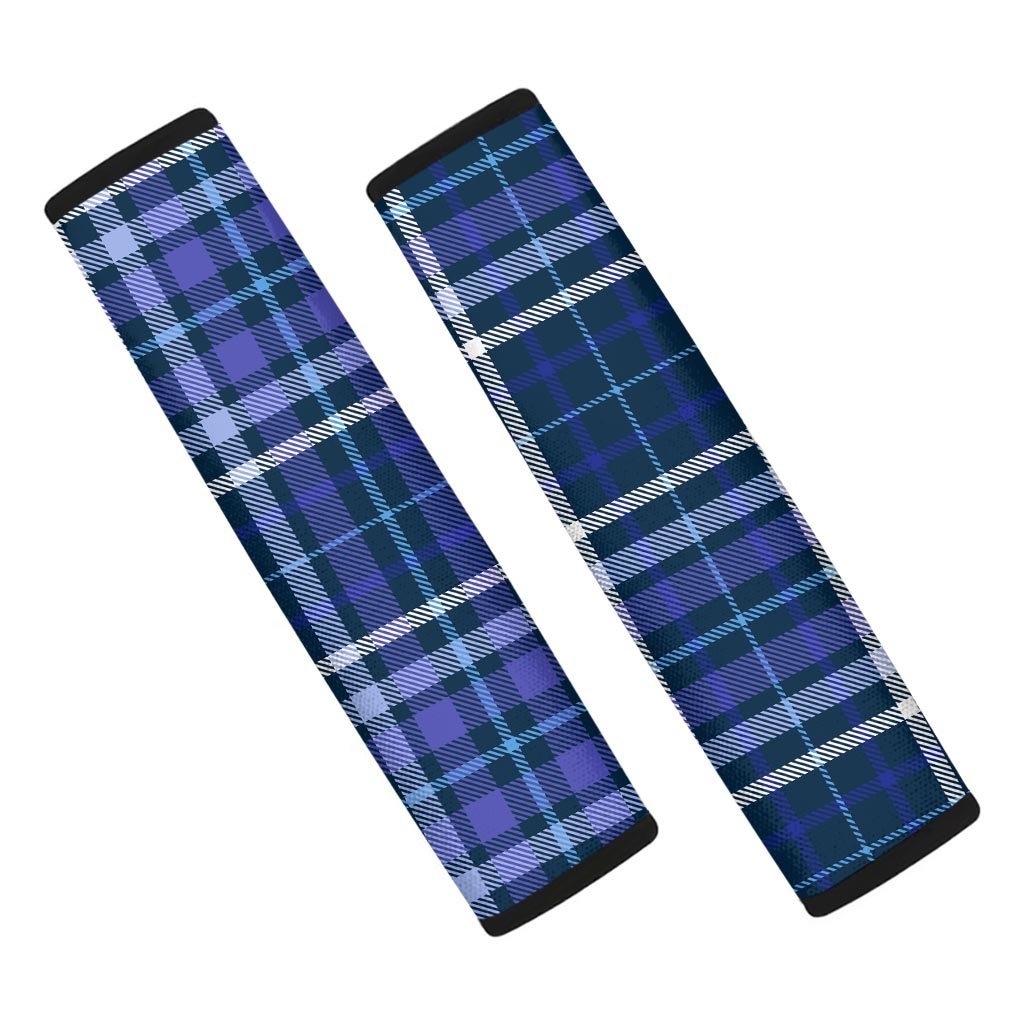 Blue Plaid Tartan Seat Belt Cover-grizzshop