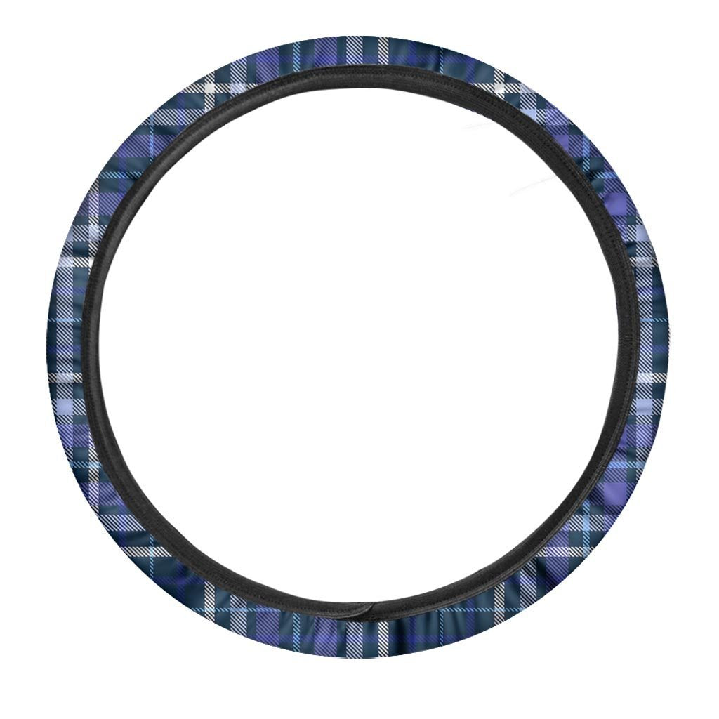 Blue Plaid Tartan Steering Wheel Cover-grizzshop