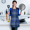 Blue Plaid Tartan Women's Apron-grizzshop