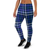 Blue Plaid Tartan Women's Joggers-grizzshop