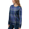 Blue Plaid Tartan Women's Sweatshirt-grizzshop