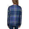 Blue Plaid Tartan Women's Sweatshirt-grizzshop