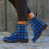 Blue Plaid Women's Boots-grizzshop