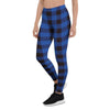 Blue Plaid Women's Leggings-grizzshop