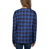 Blue Plaid Women's Sweatshirt-grizzshop