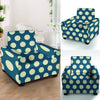 Blue Polka Dot Armchair Cover-grizzshop