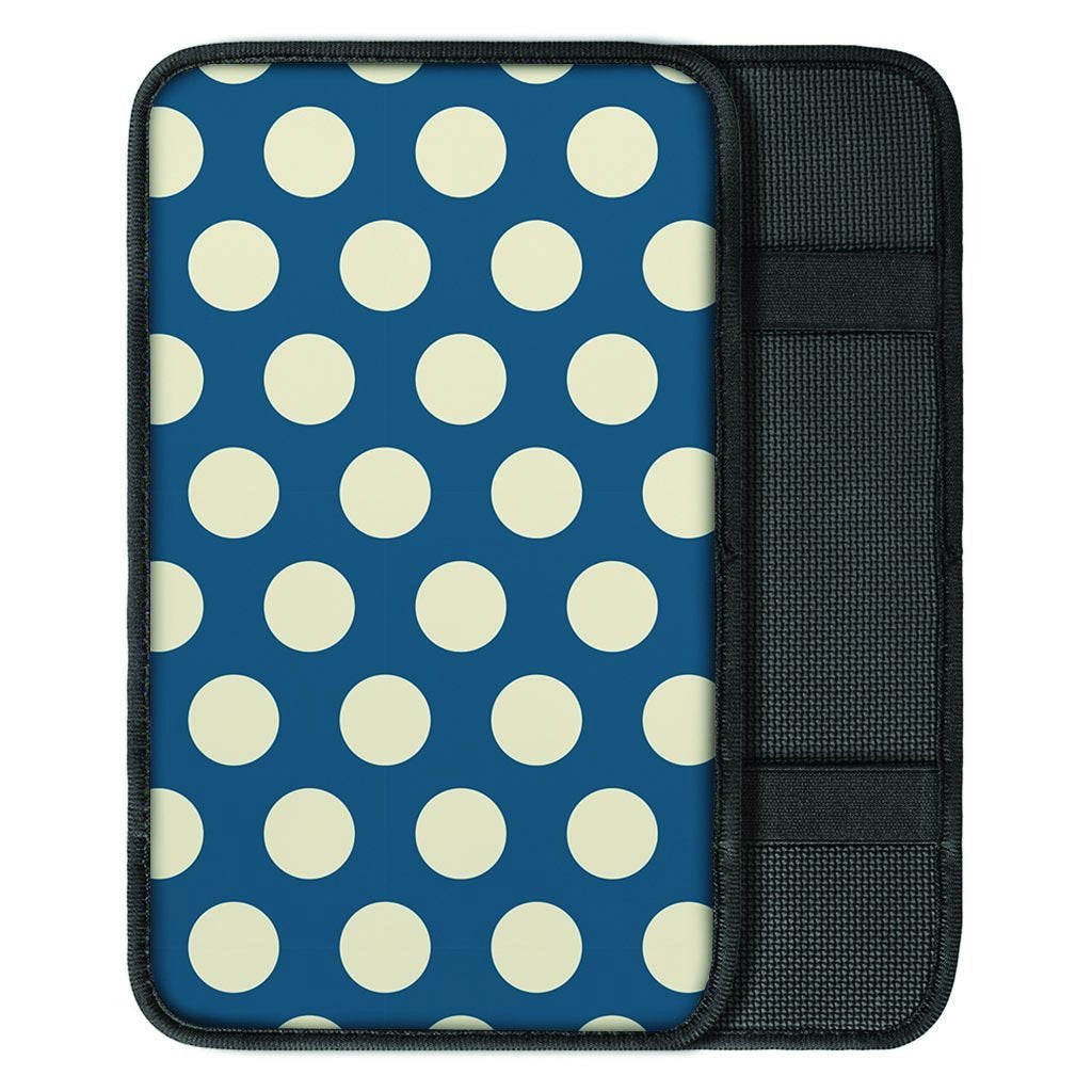 Blue Polka Dot Car Console Cover-grizzshop