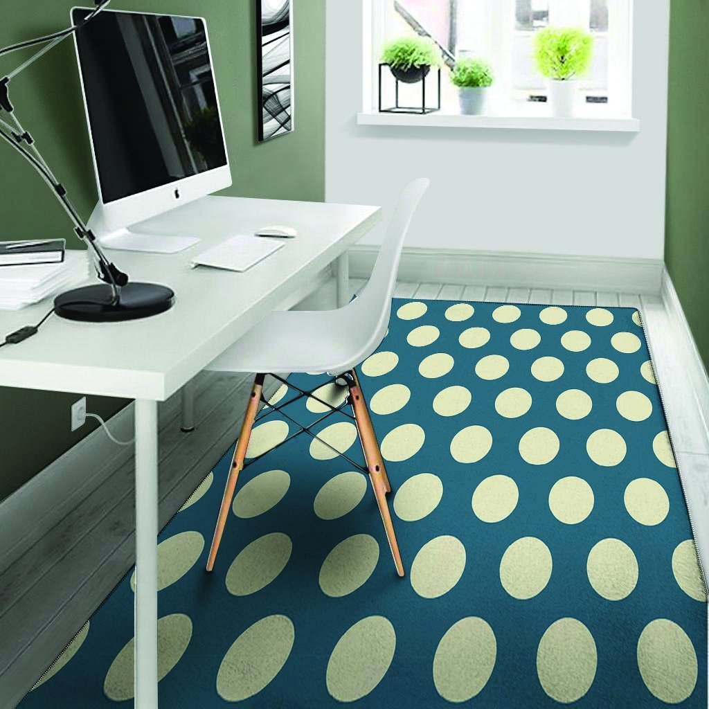 Blue Polka Dot Floor Mat-grizzshop