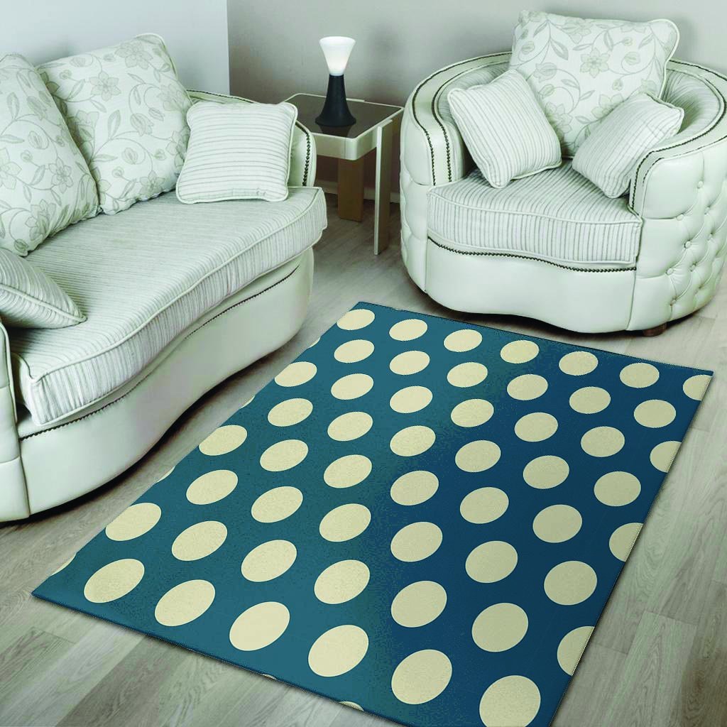 Blue Polka Dot Floor Mat-grizzshop