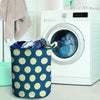 Blue Polka Dot Laundry Basket-grizzshop