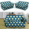 Blue Polka Dot Loveseat Cover-grizzshop