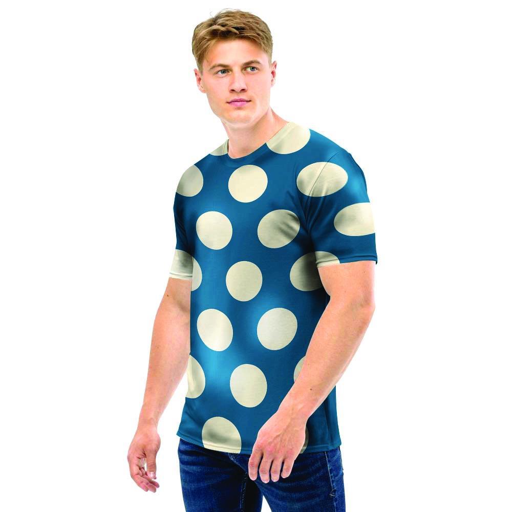 Blue Polka Dot Men T Shirt-grizzshop